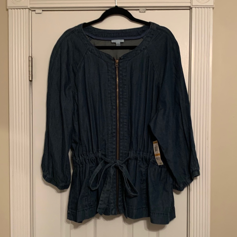 denim long sleeve top